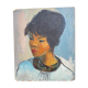 Portrait of a woman in oil on panel