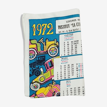 Teatowel OldsMobile Calendar 1972