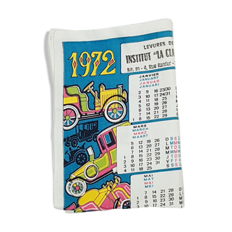 Teatowel OldsMobile Calendar 1972
