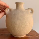Vase en grès blanc chamotté