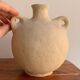 Vase en grès blanc chamotté