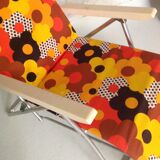 Chaise longue transat pliante vintage