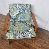 Scandinavian design armchair retro jungle pattern
