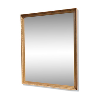 Miroir rectangulaire 153 X 122 à cadre doré XIXème de style Louis XVI