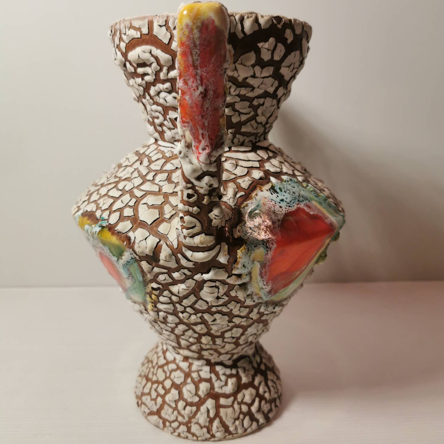 Large vintage vallauris vase volcano lava fat lava