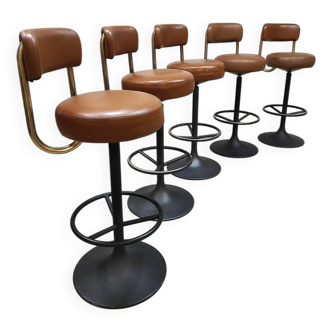 Tabourets de bar suédois vintage 'Cobra' Borje Johanson