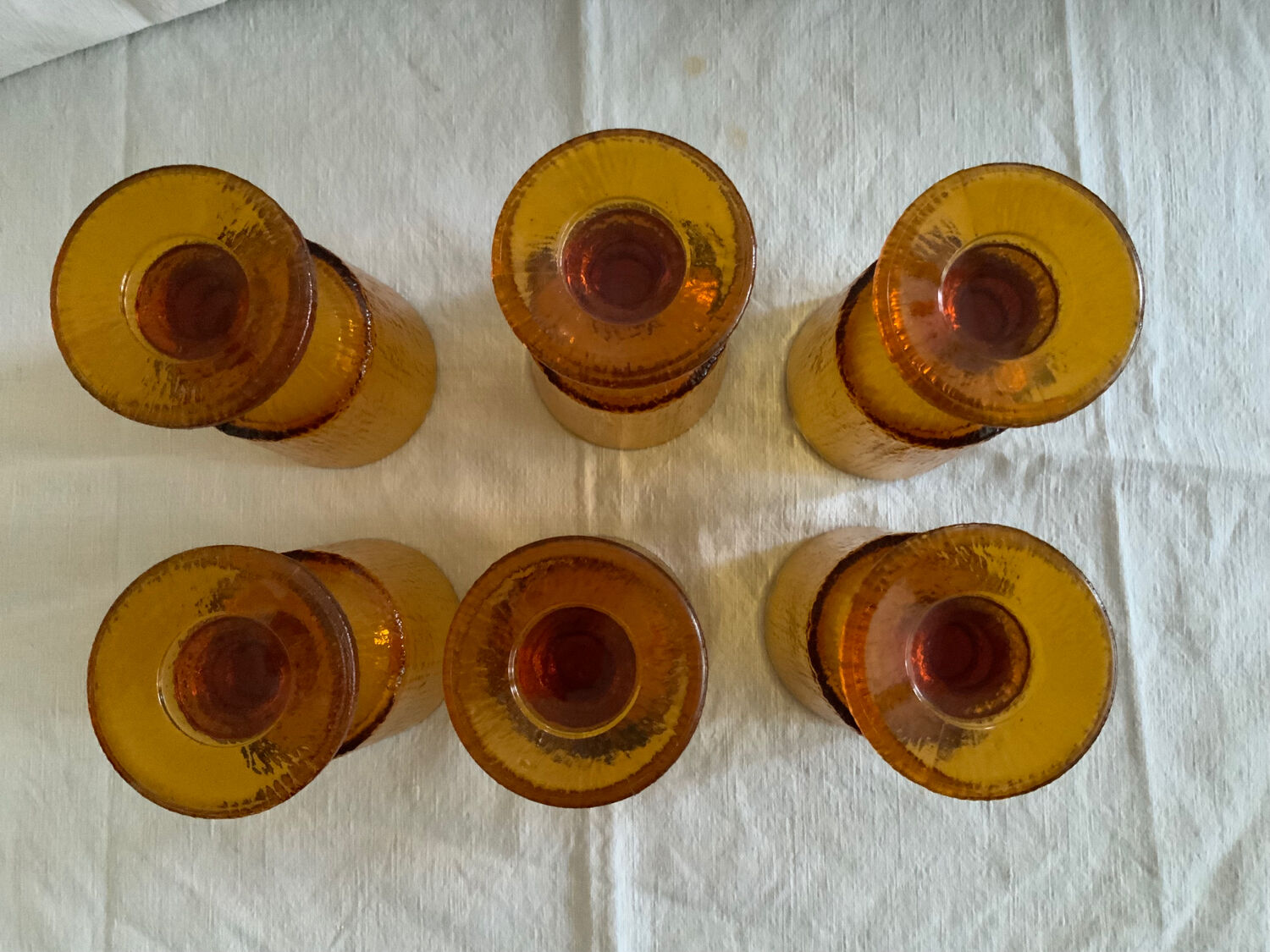 Amber stemware