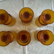 Amber stemware