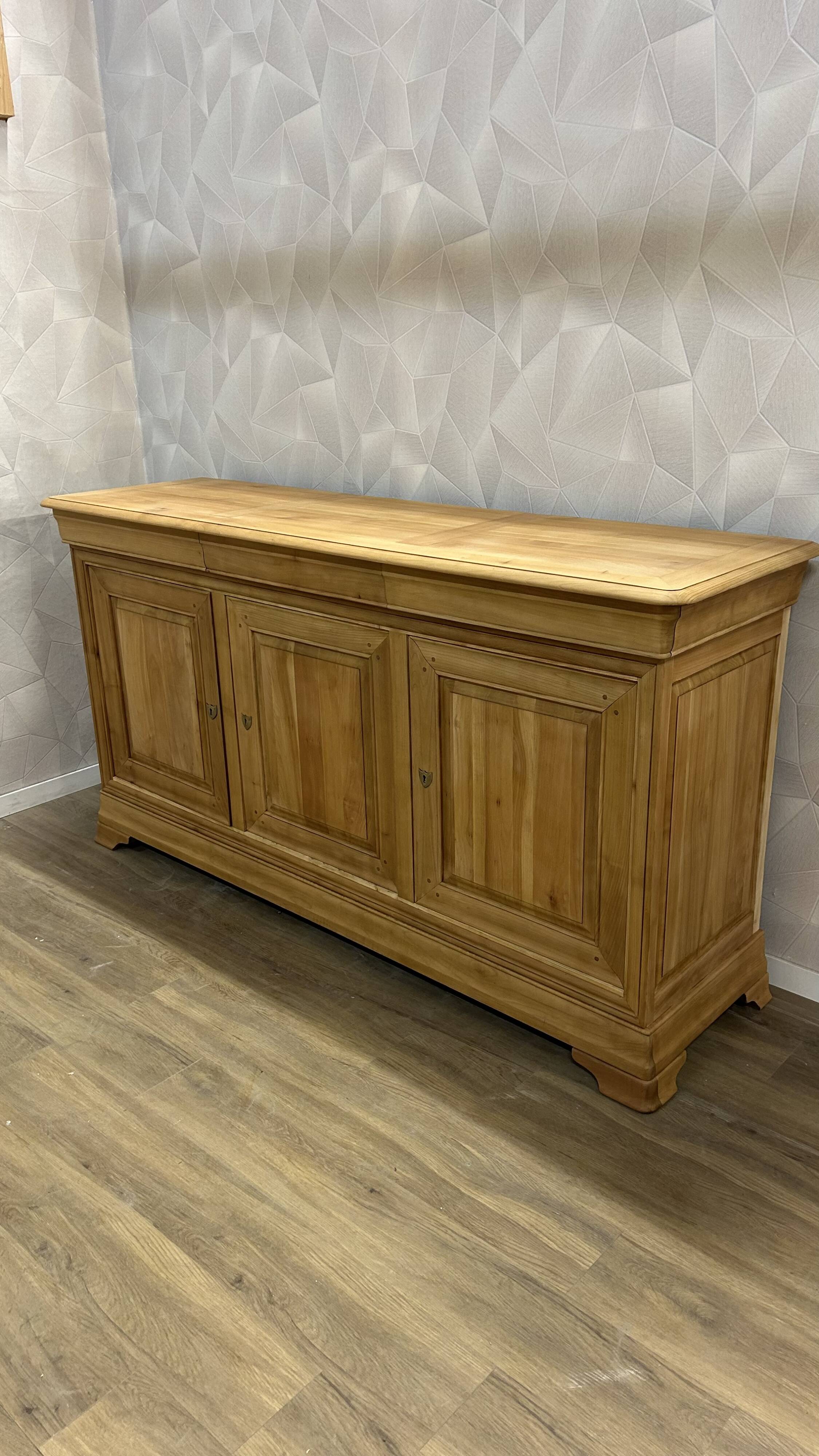 Louis Philippe 3-door buffet, airbrushed and glazed