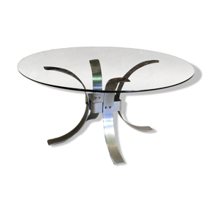 Table basse vintage en - verre