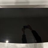 Modern chest of drawers with stainless steel and smoked glass