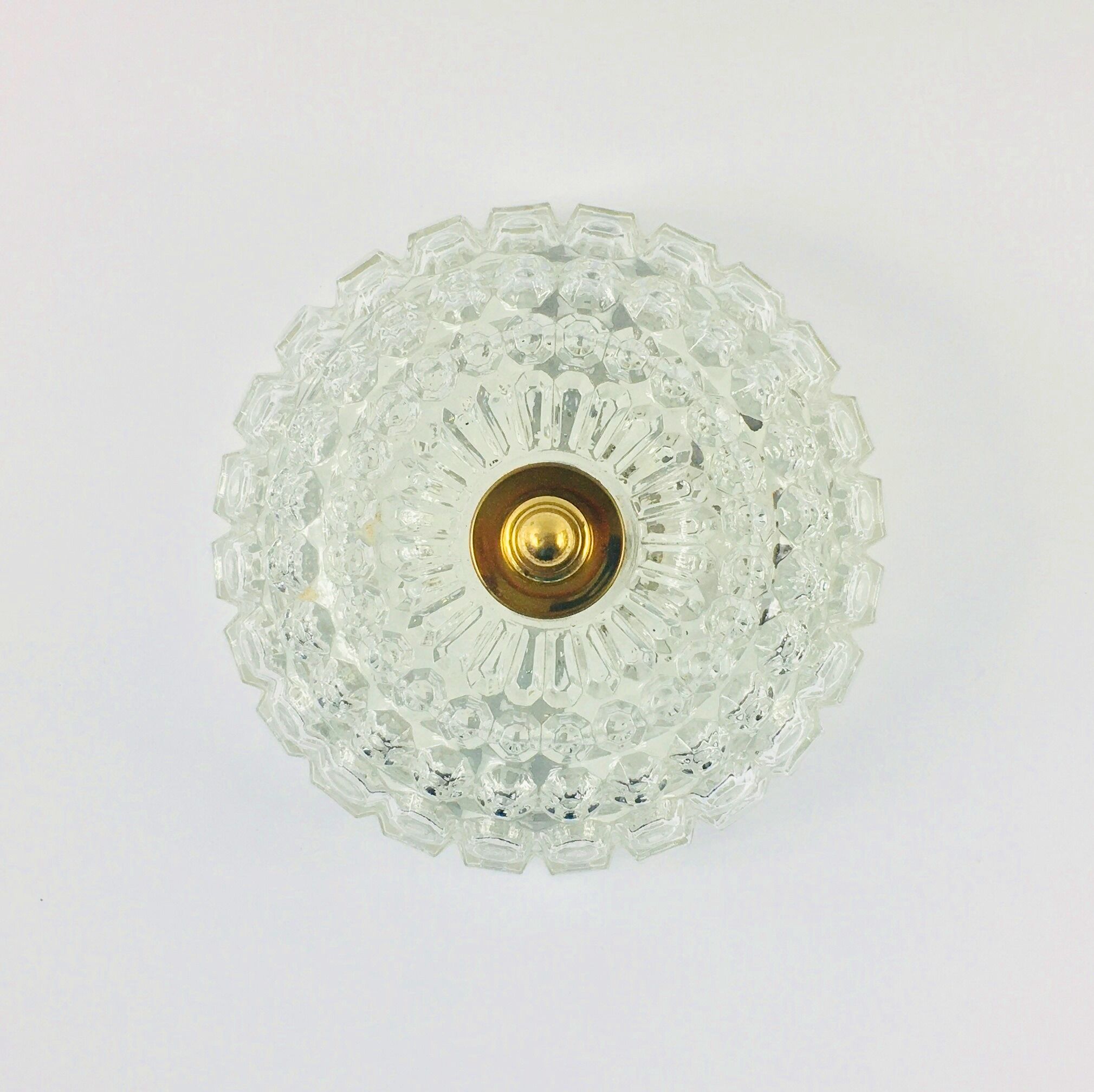 Paire d’appliques murales en verre du milieu du siècle ou de supports encastrés par Helena Tynell pour le Limbourg, Allemagne, années 1960