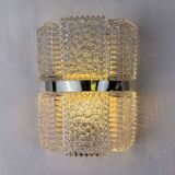 Pair of sconces by Kaiser Leuchten, frosted glass, Germany, 1960