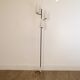 Vintage three-light floor lamp, in brass and opaline metal 1960