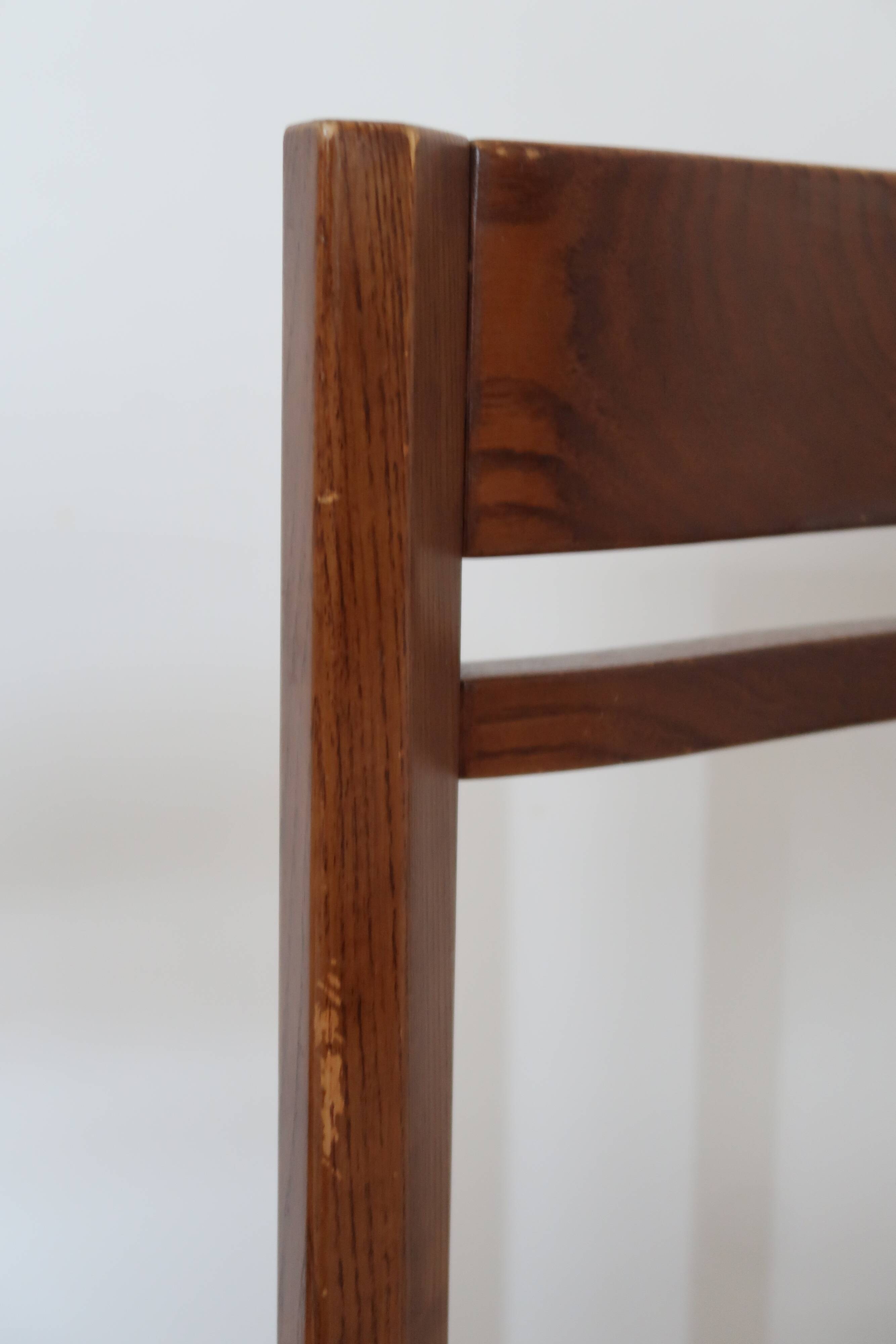 4 modernist cream chairs