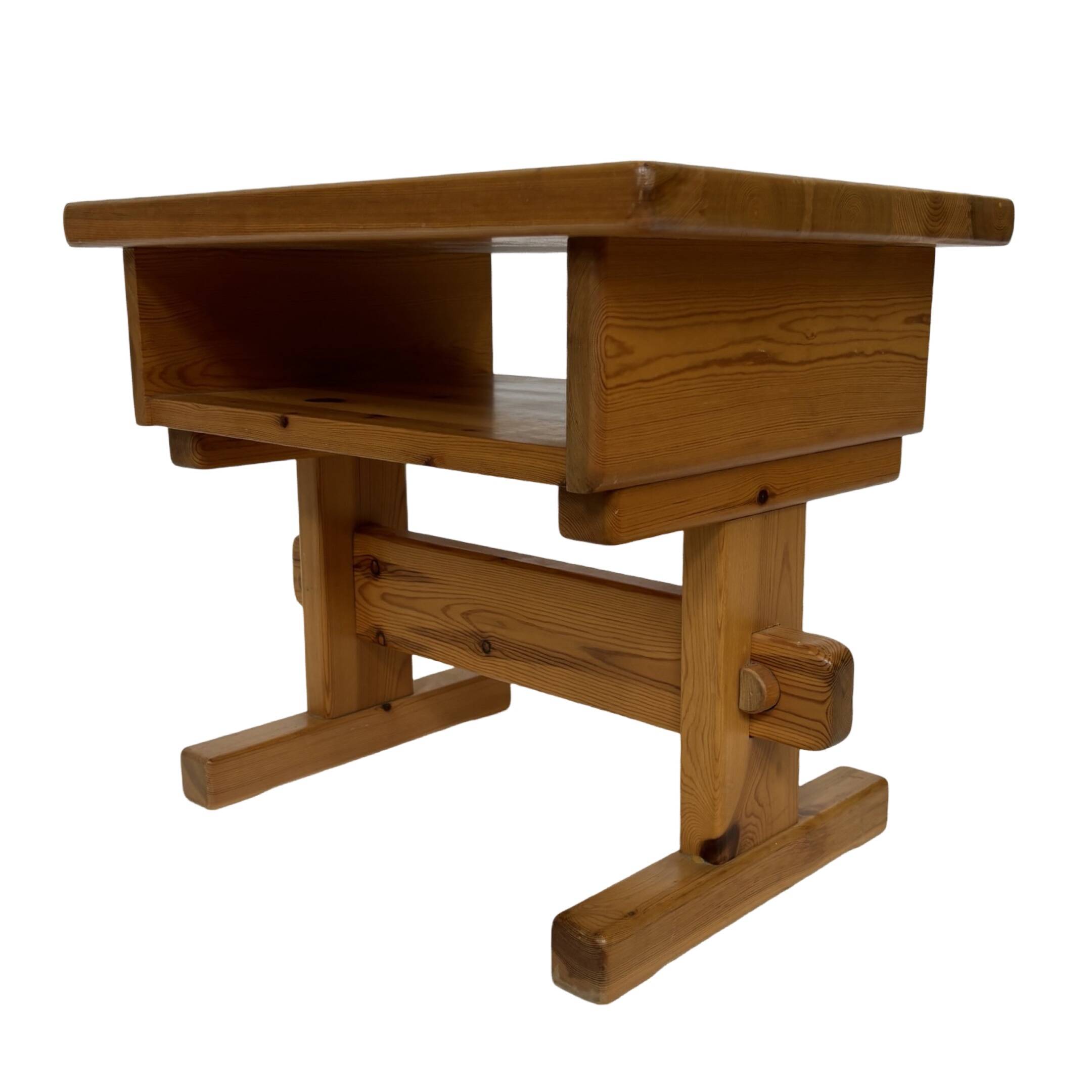 Vintage bedside table side table pinewood 70's design