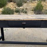 Old black wooden farmtable