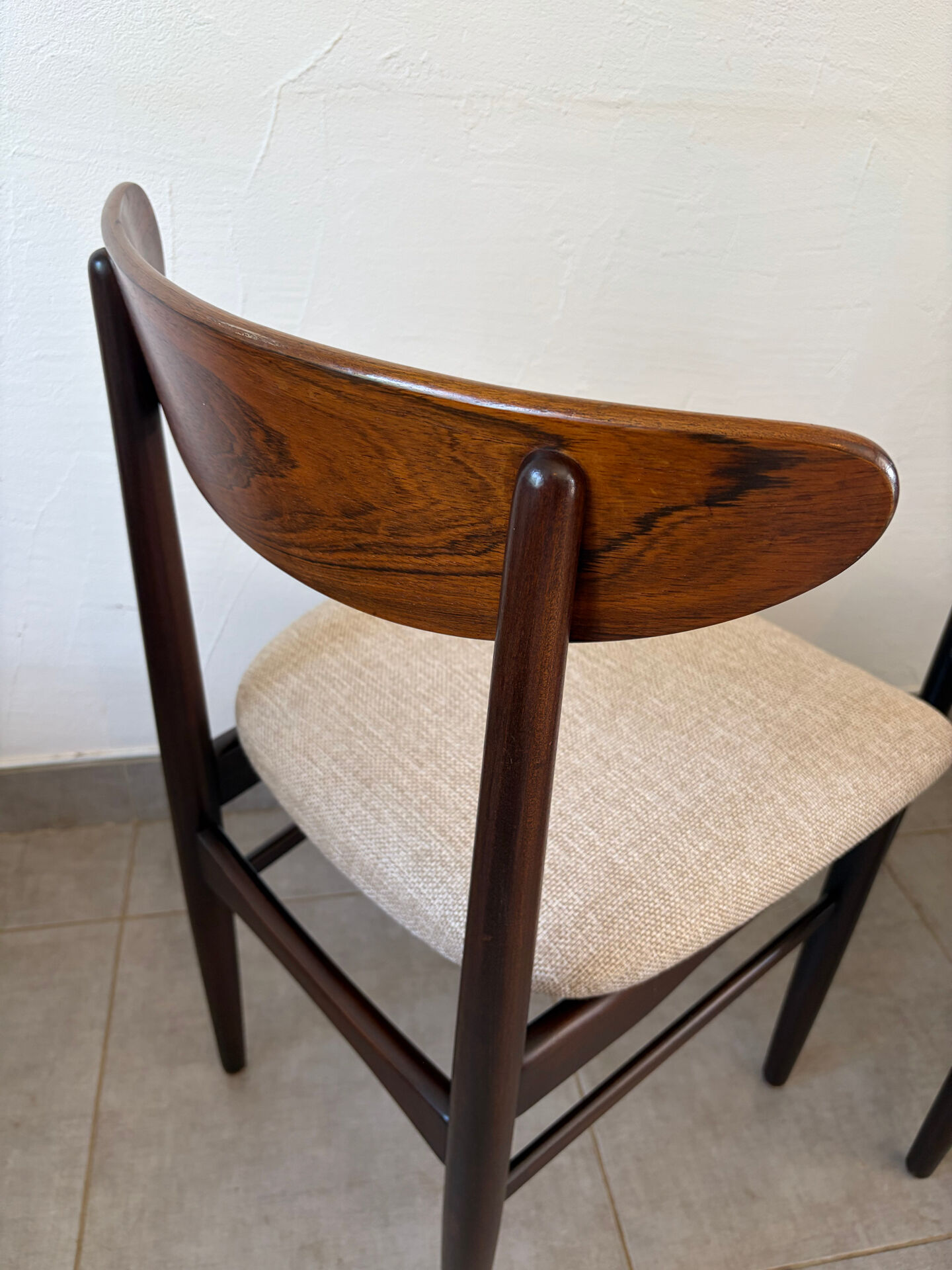 6 vintage Scandinavian teak chairs by Dyrlund