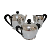 stainless steel tea service and vintage Bakélite Carlo Alessi