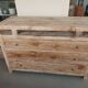 Commode en bois cérusé