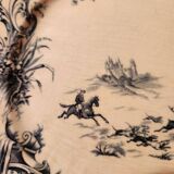 6 large Gien flat plates with hunting decor