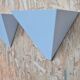Pair of triangular lacquered metal sconces