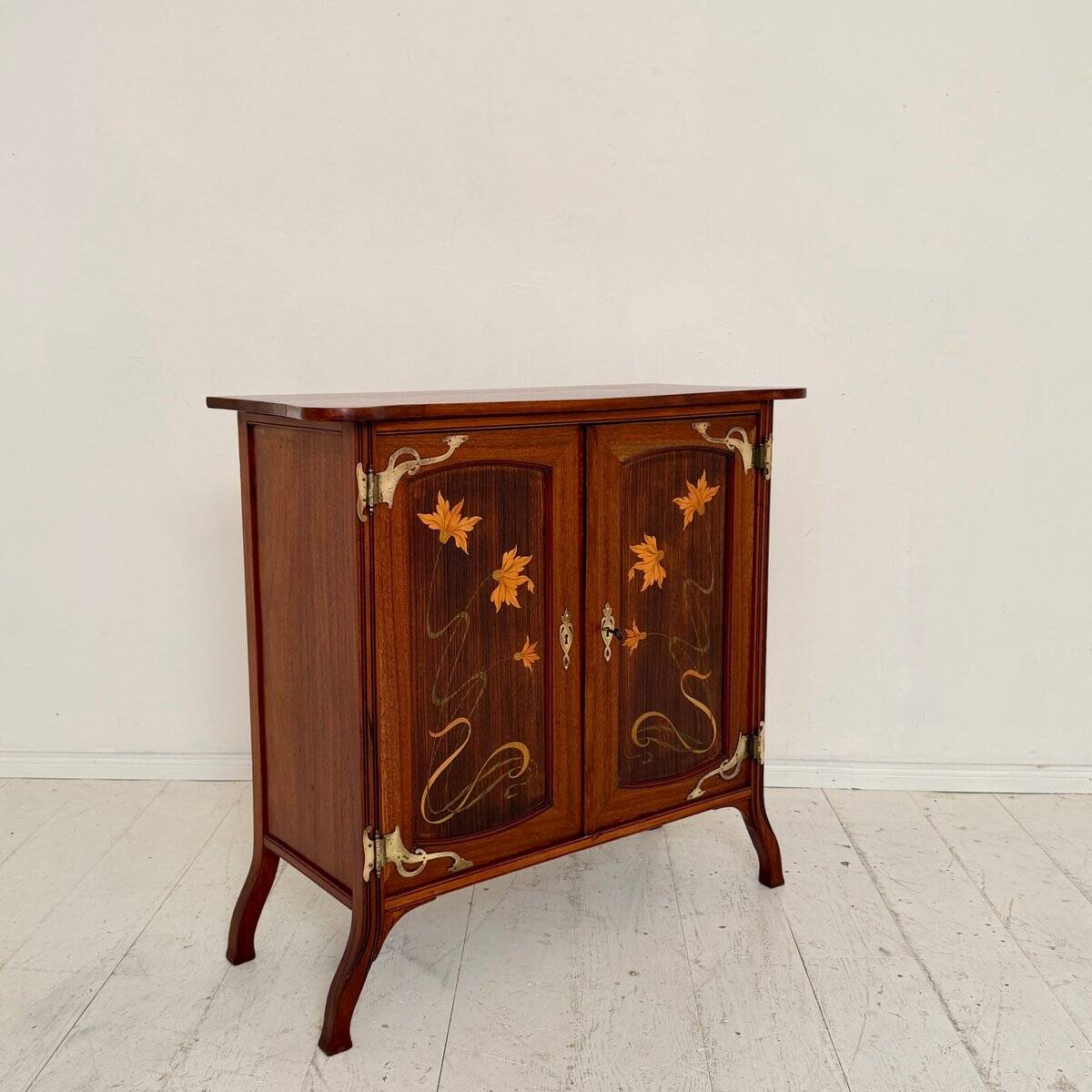 Art Nouveau Vertico Dresser with Flower Marquetry, France, 1905