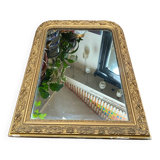 Miroir ancien bois et stuc doré