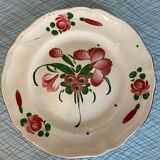 Large plates or dishes 19th century floral decoration