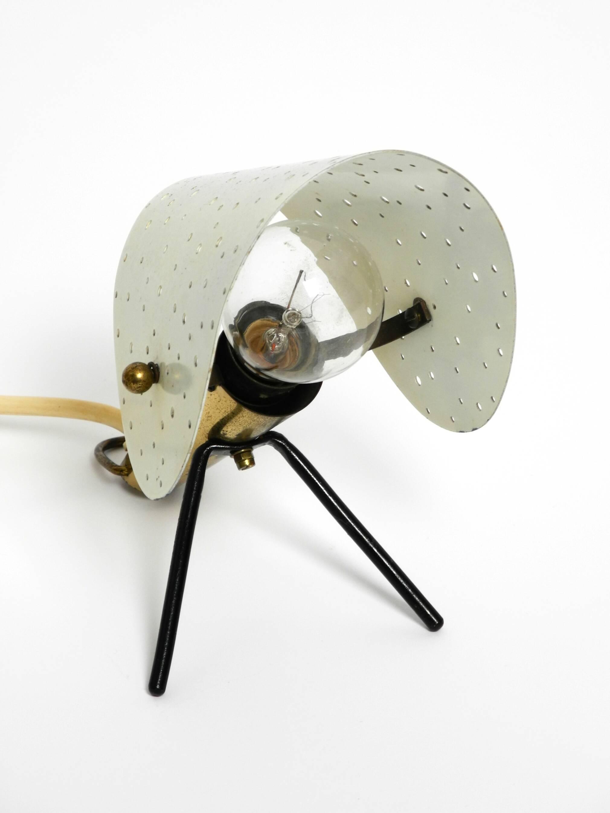 Pair of Mid Century Modern metal brass table and wall lamps by Ernest Igl