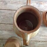 Teapot in reeds and its sugar bowl