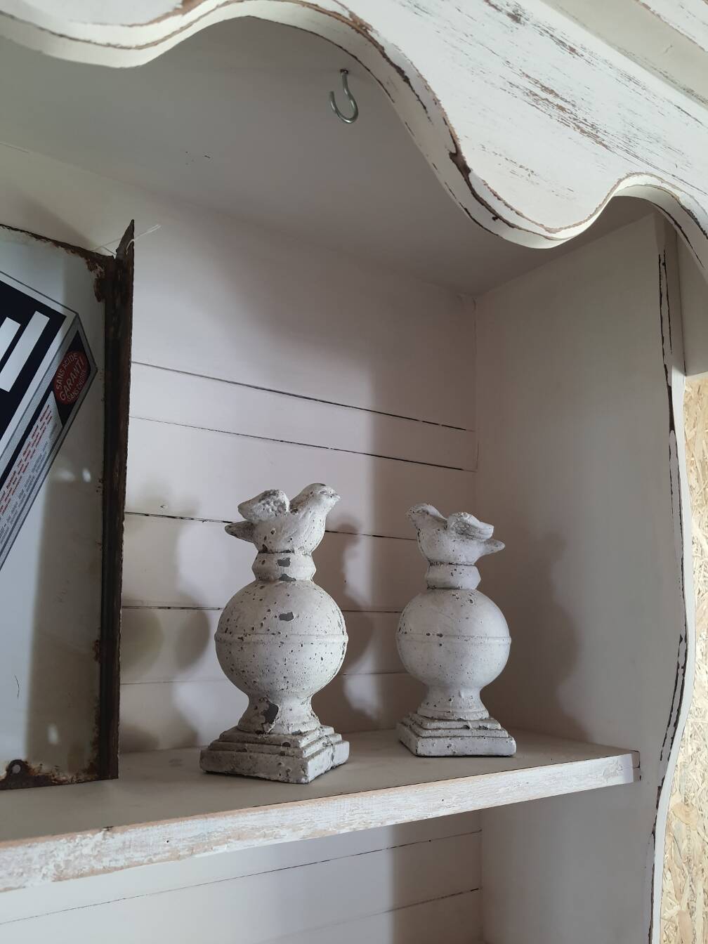 White patinated oak shelf