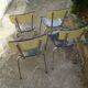 4 Formica chairs and chrome legs