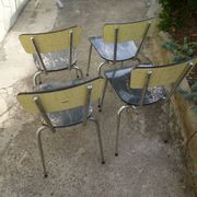 4 formica chairs with chrome legs
