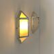 Pair of vintage wall lights, chrome-plated ABS and satin-finish Perspex, France, 1980