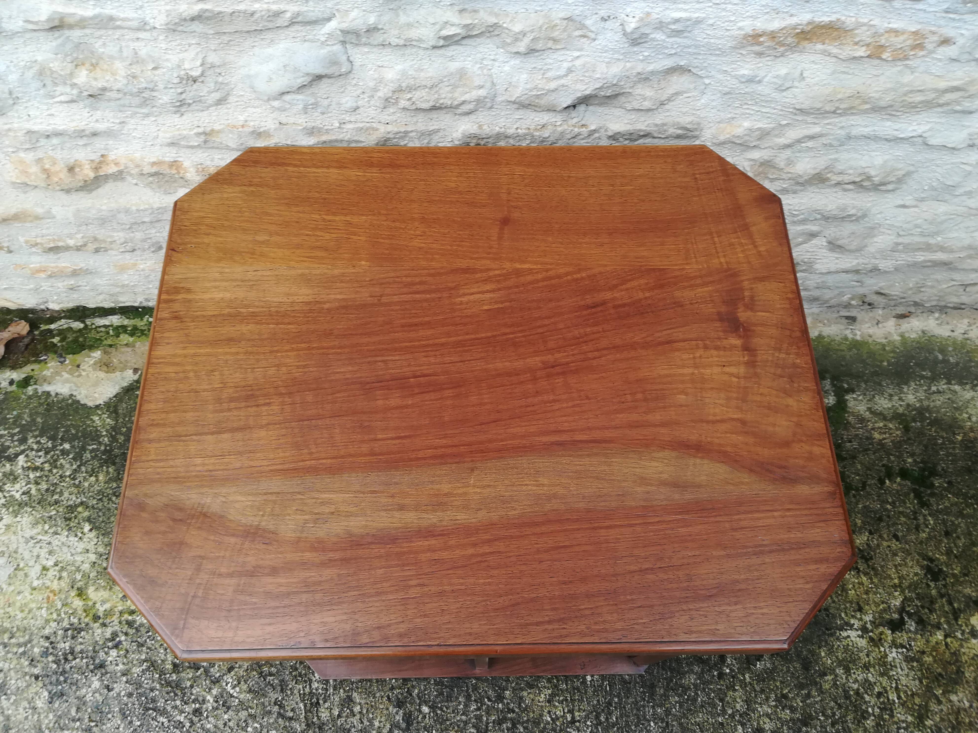 Table service art deco table in walnut