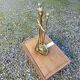 Magnificent set: brass fireplace accessories + rare items