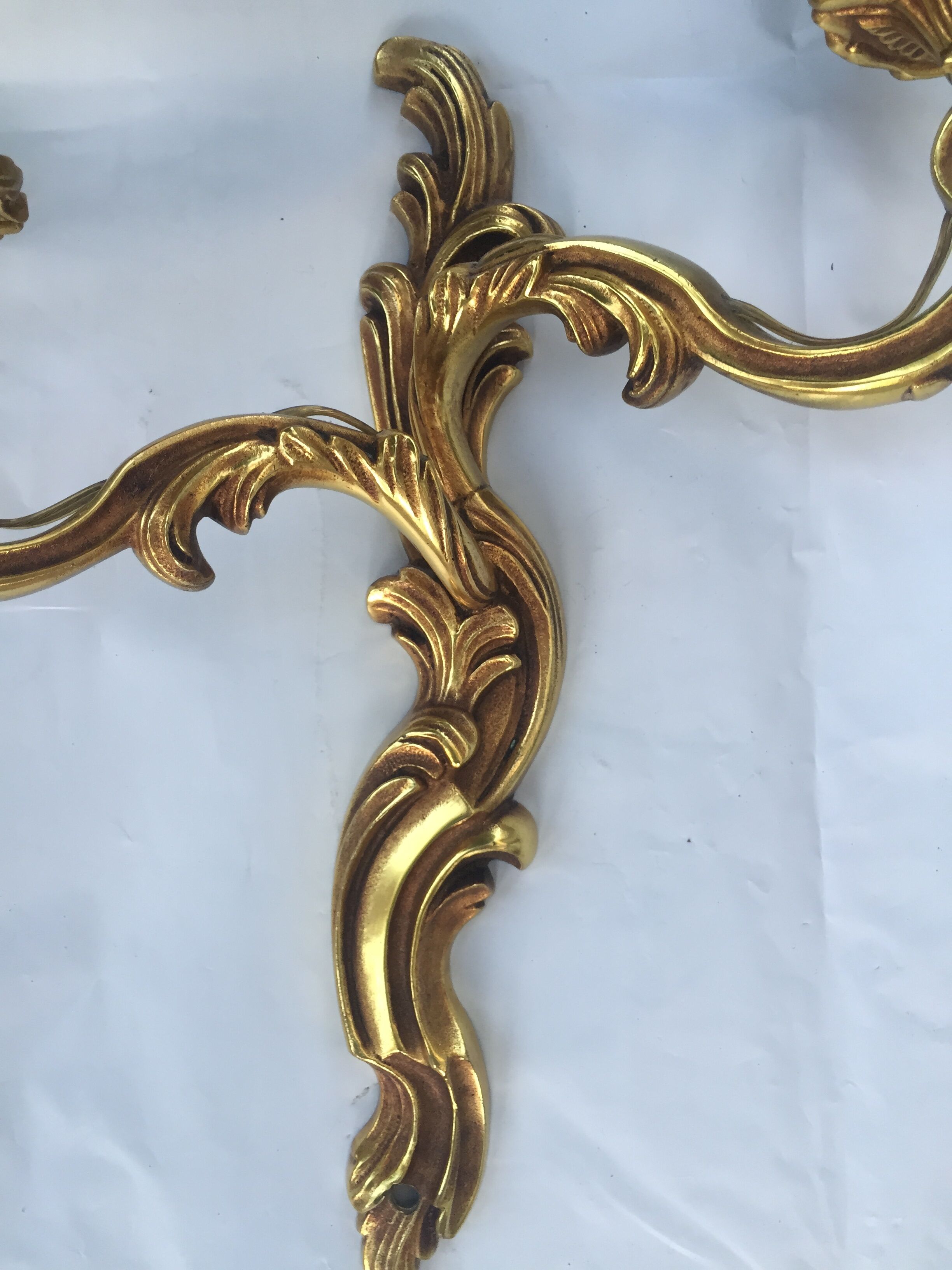 Pair of gilded bronze
