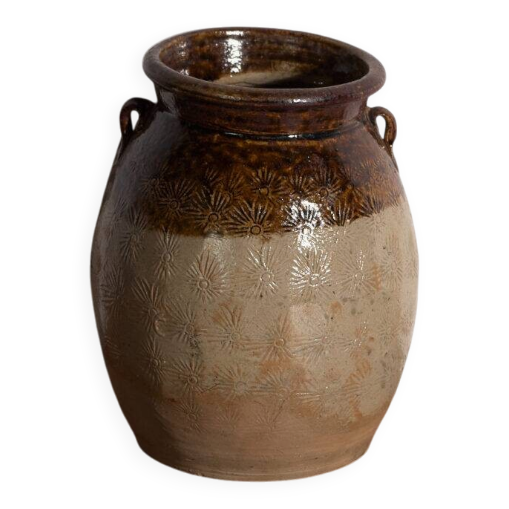 Ancient Chinese glazed stoneware vase – China, circa 1900