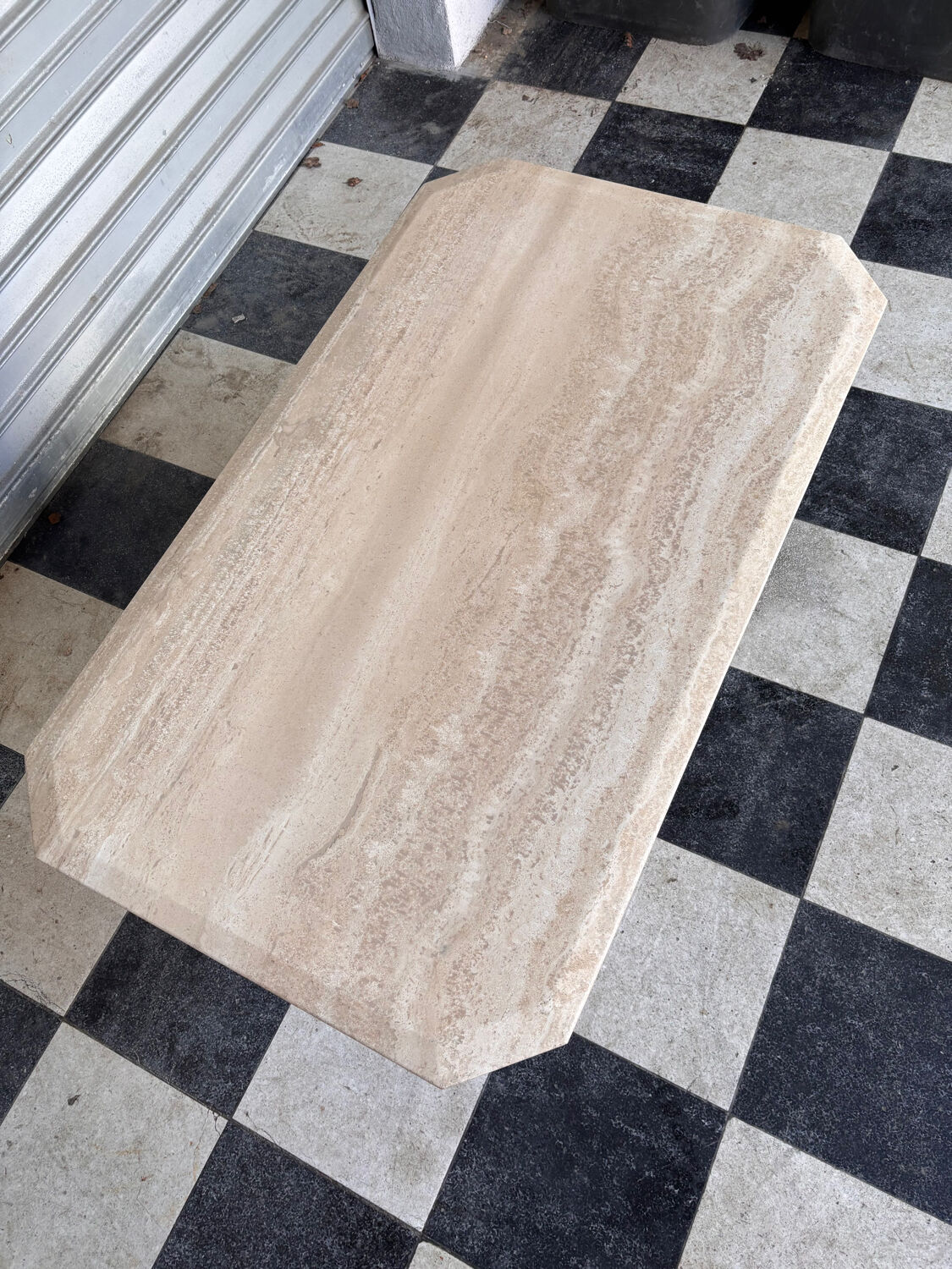 Travertine coffee table