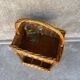 Vintage wicker bottle rack