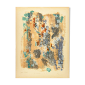 lithographie Camille Bryen : bois de feu, 1957