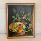 Still life painting oil on canvas signed