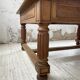 Solid walnut farmhouse castle table 1900 XXL