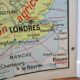 Map British Islands United Kingdom vidal lablache 60s
