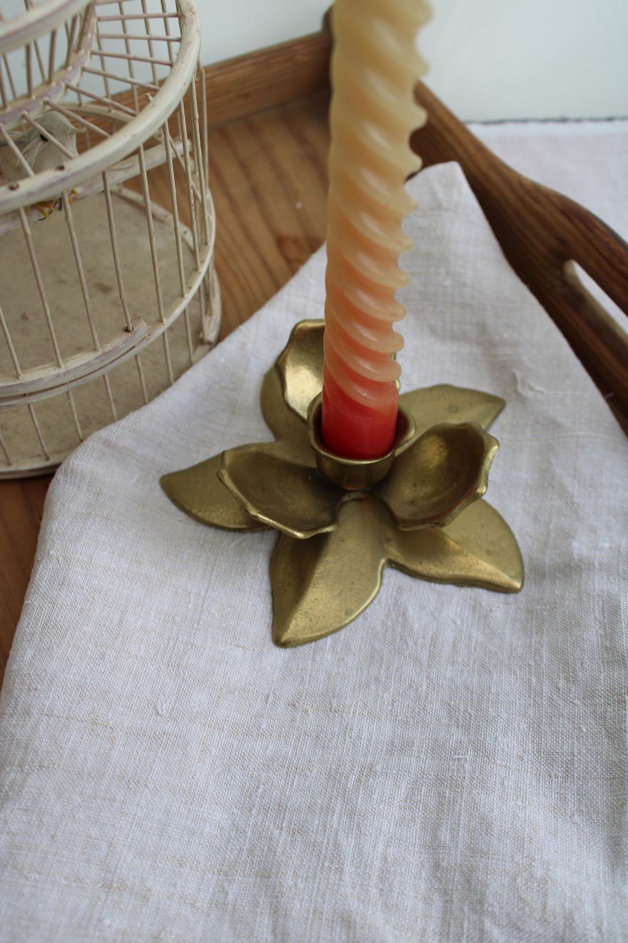Golden candle holder