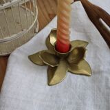 Golden candle holder