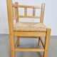 Dutch Modernist Art Deco Style Corner Chair in Oak and Rush, 1950s, Set of 2