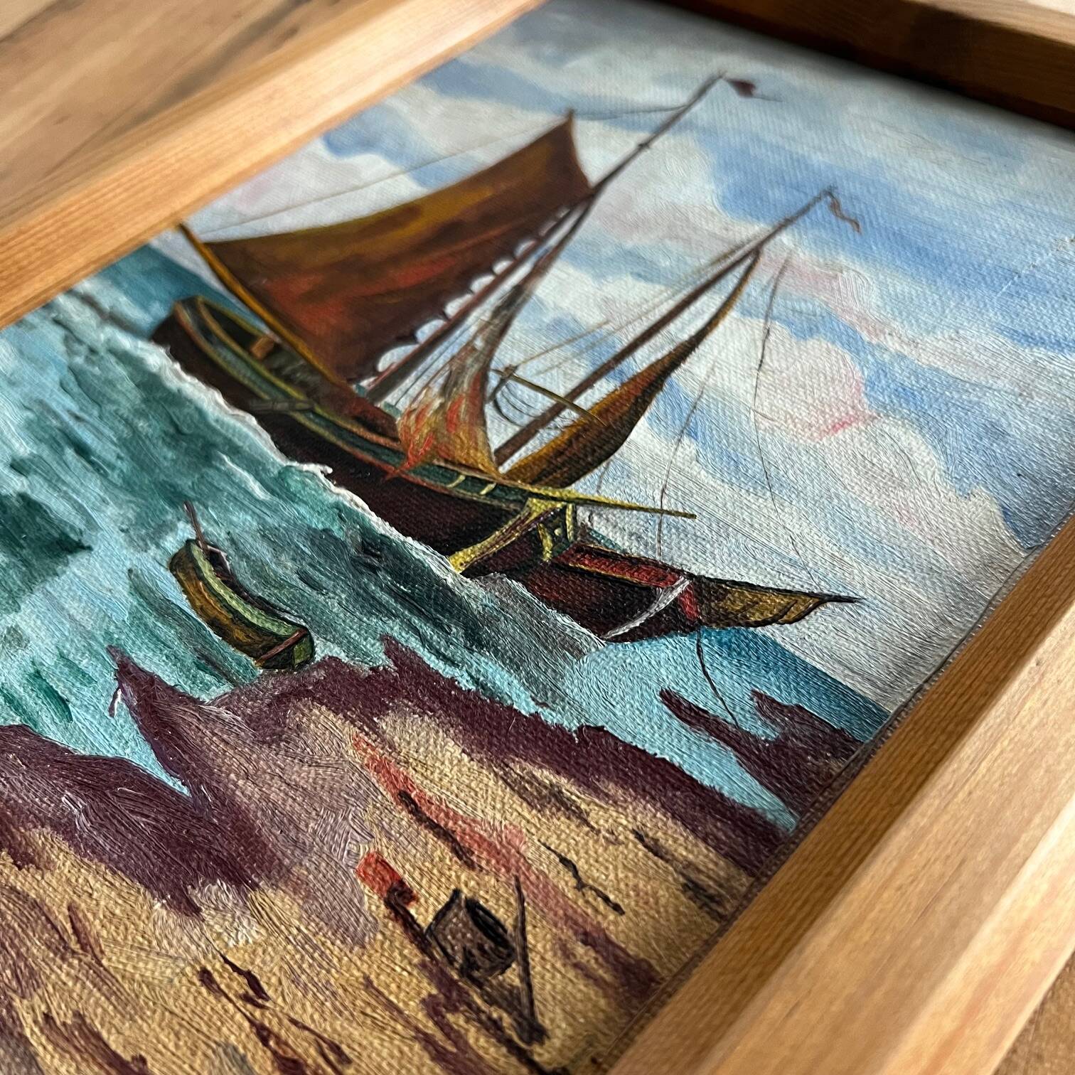 Oil on wood, signed and dated, A. Pottier 07.1939