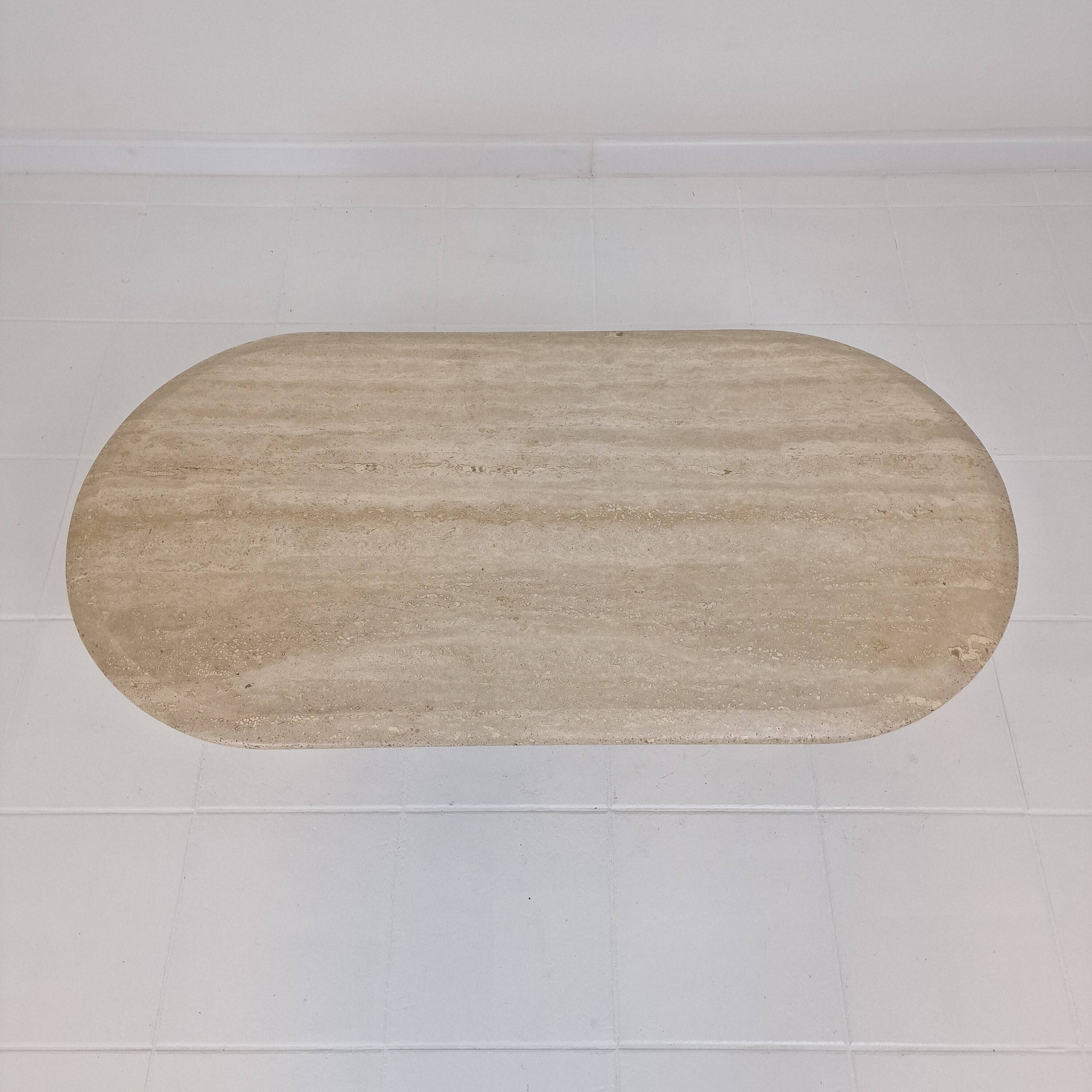 Travertine Coffee or Side Table, Italy 1980s